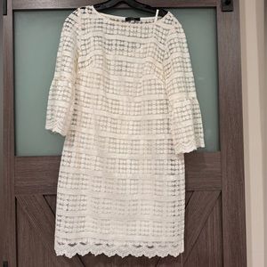 Two piece white lace dress. Size small